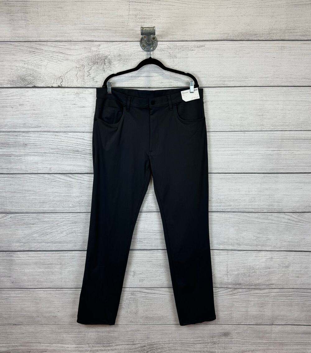 Stylus Men's Gray Slim Fit 5 Pocket Stretch Pants Size 38x32